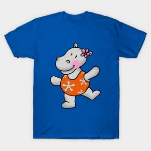 cute hippo swimmer T-Shirt